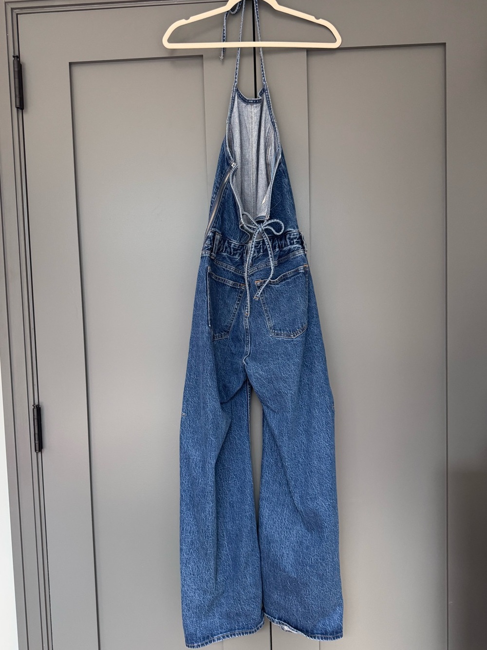 NWT Abercrombie & Fitch denim halter jumpsuit - Picture 3 of 5